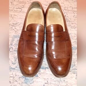 Jack Erwin Brown Leather Slip-on Penny Loafers Men's Size 13